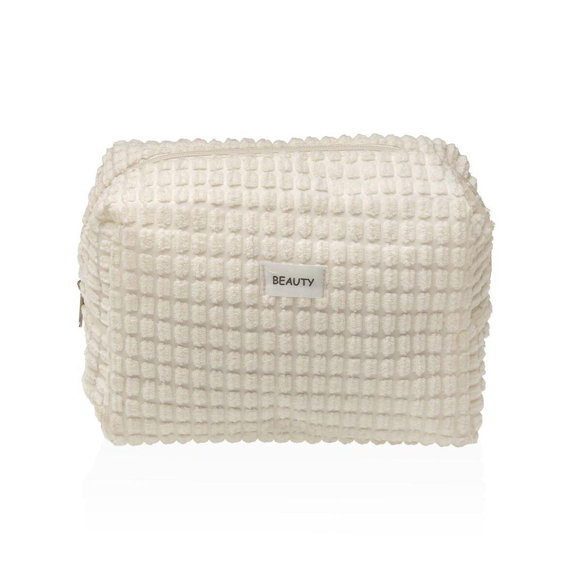 Neceser de Viaje Versa Corduroy Blanco Poliéster 12 x 16 x 24 cm