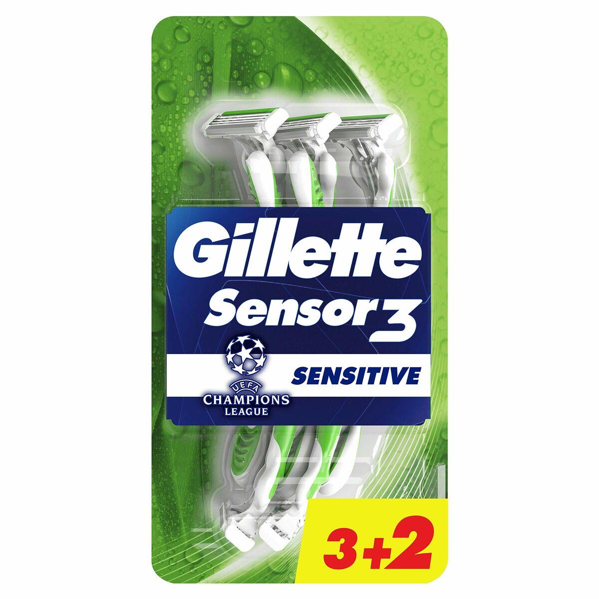 Maquinillas de Afeitar Desechables Gillette SENSOR (5 Unidades)