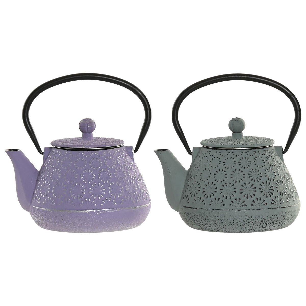 Tetera Home ESPRIT Verde Acero Inoxidable Hierro 600 ml (2 Unidades)