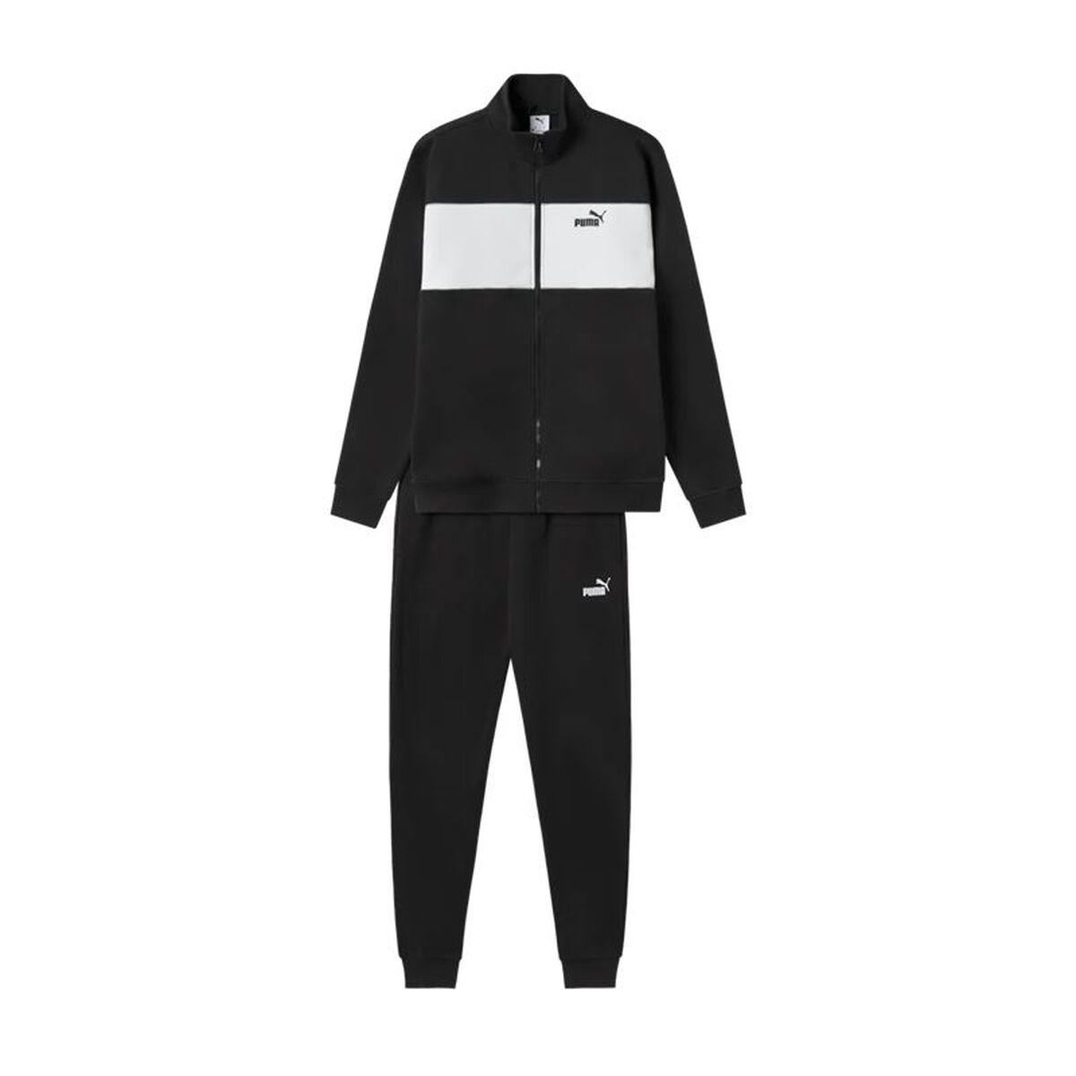 Chándal para Adultos Puma Ess Sweat Suit Fz Fl Negro Hombre
