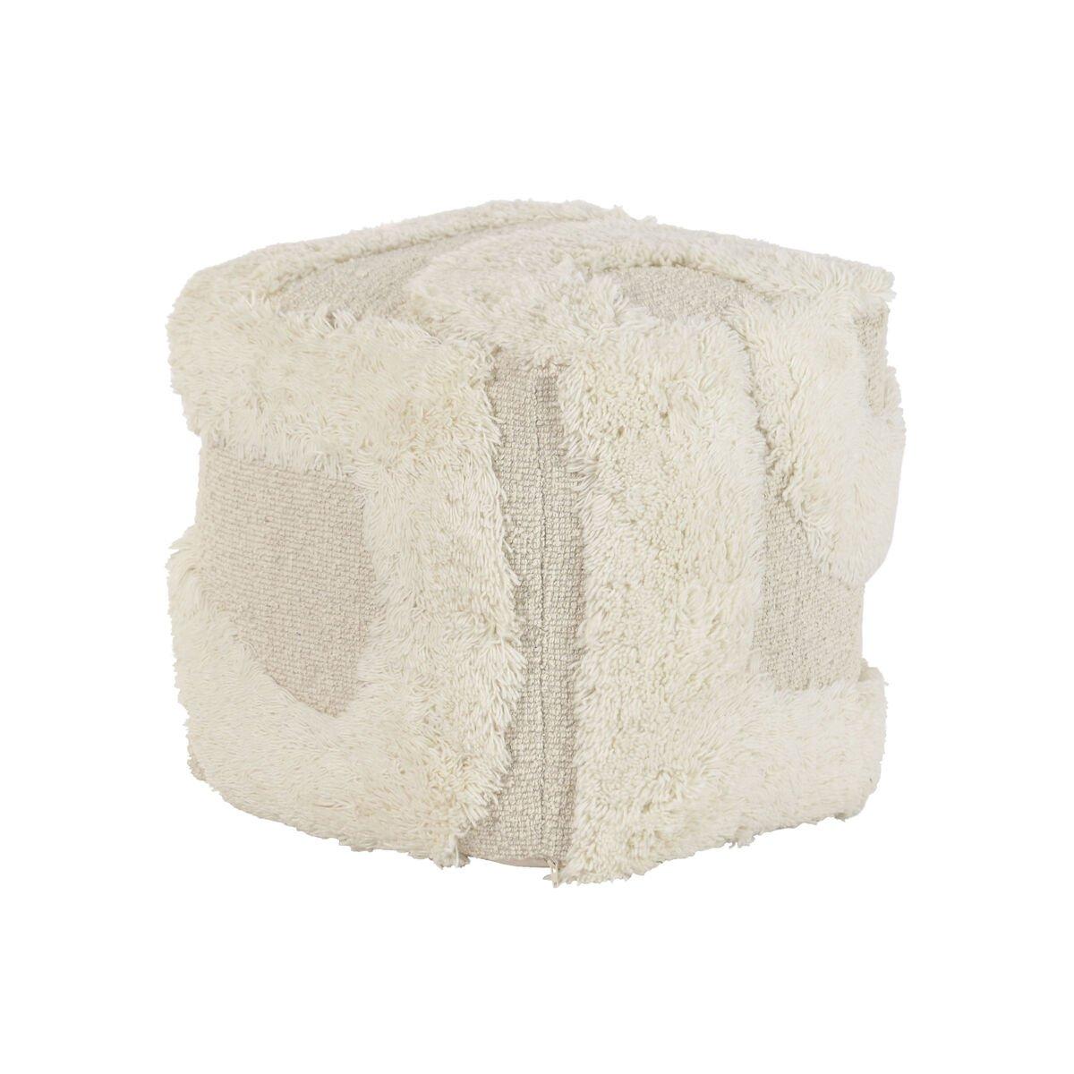 Reposapiés Home ESPRIT Beige Boho 45 x 45 x 45 cm