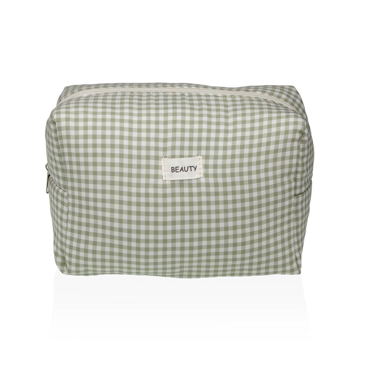 Neceser de Viaje Versa Vichy Verde Poliéster 12 x 16 x 24 cm
