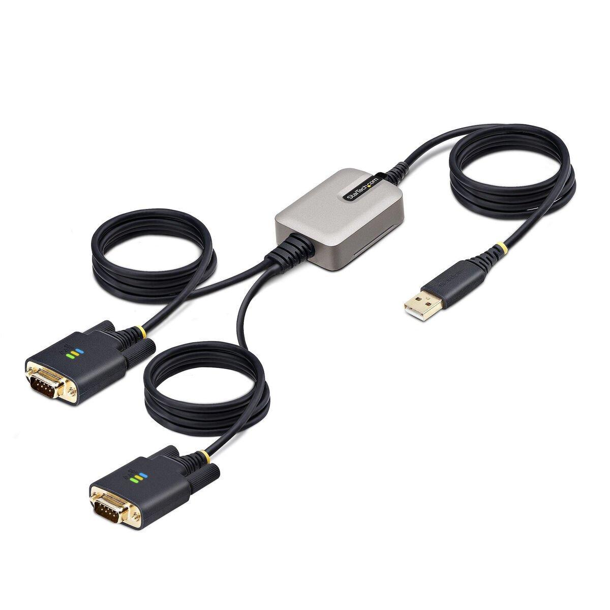 Cable USB Startech 2P6FFC-USB-SERIAL Negro Gris