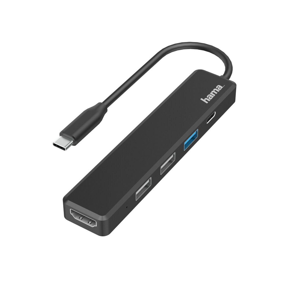 Hub USB Hama 00200117 Negro 60 W