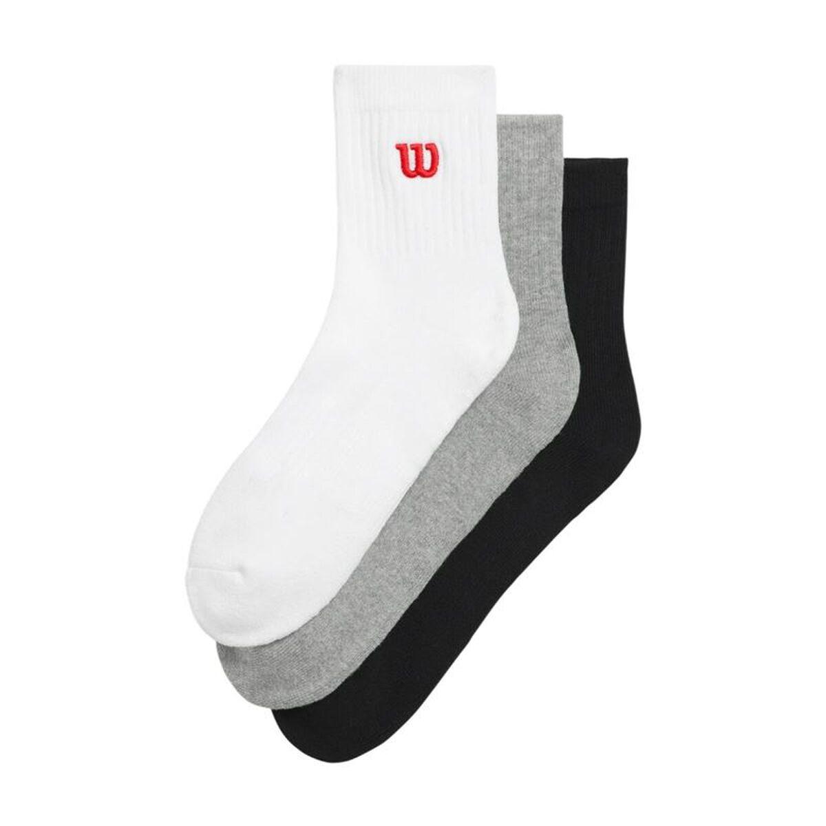 Pack de calcetines Wilson Quarter Top Sock 3 Piezas