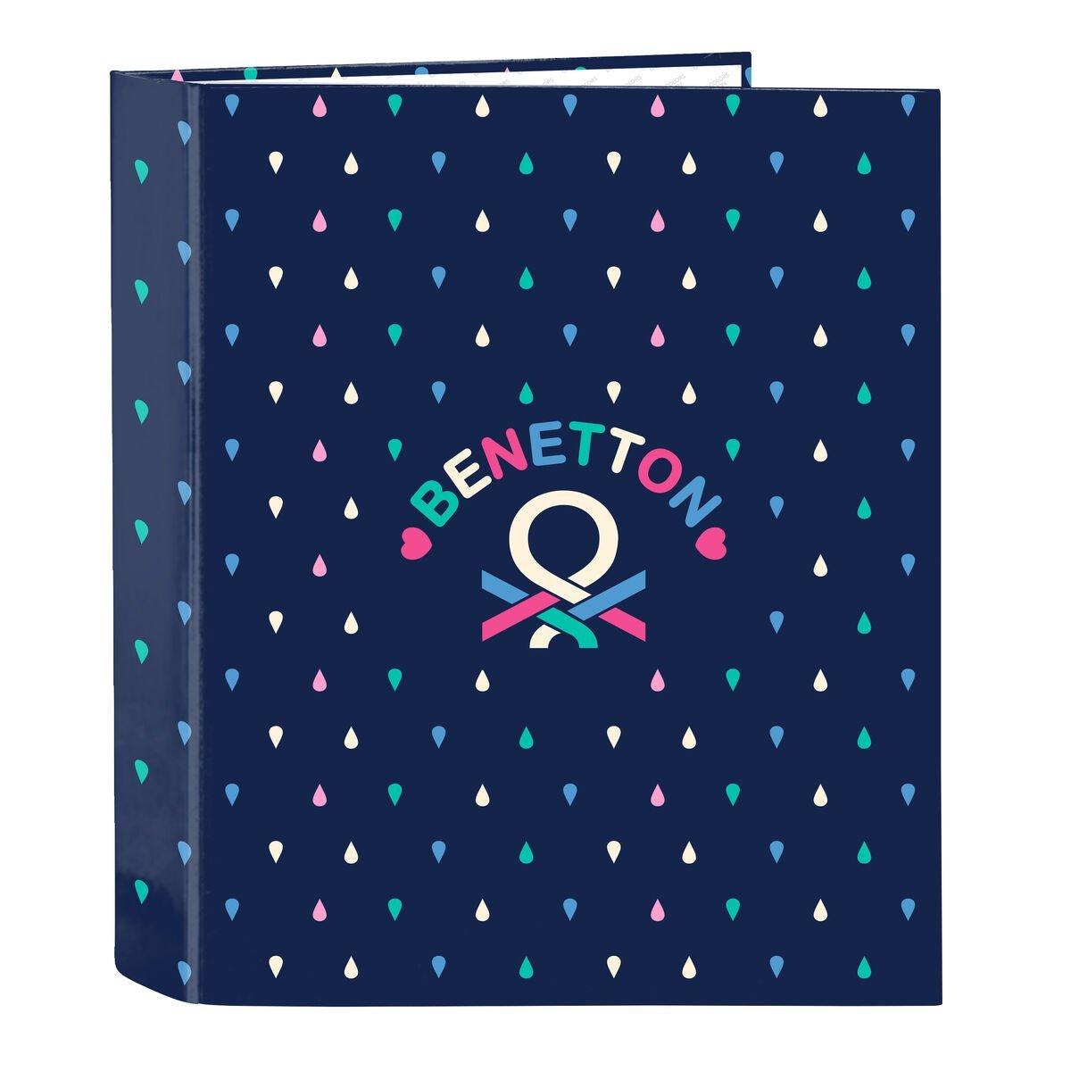 Carpeta de anillas Benetton Drop Multicolor A4 27 x 33 x 6 cm