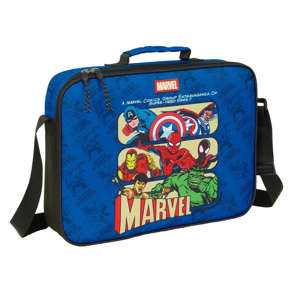 Mochila Escolar The Avengers Azul Negro 38 x 28 x 6 cm