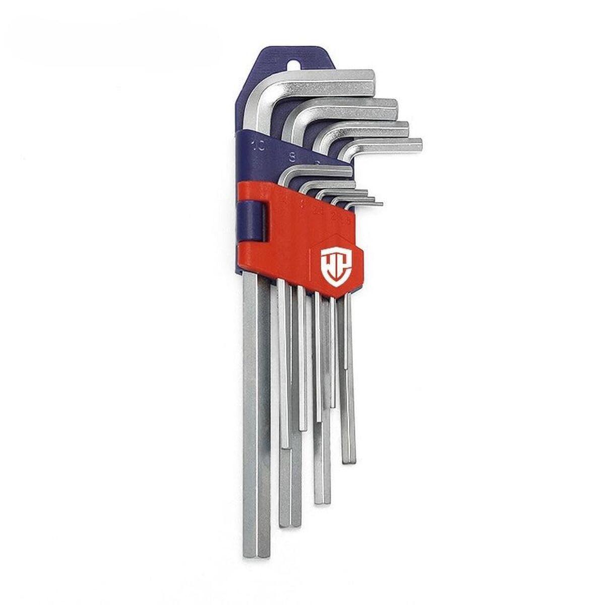 Juego de Llaves Allen Workpro 1,5, 2, 2,5, 3, 4, 5, 6, 8, 10 mm Hexagonal 9 Piezas (9 Unidades)