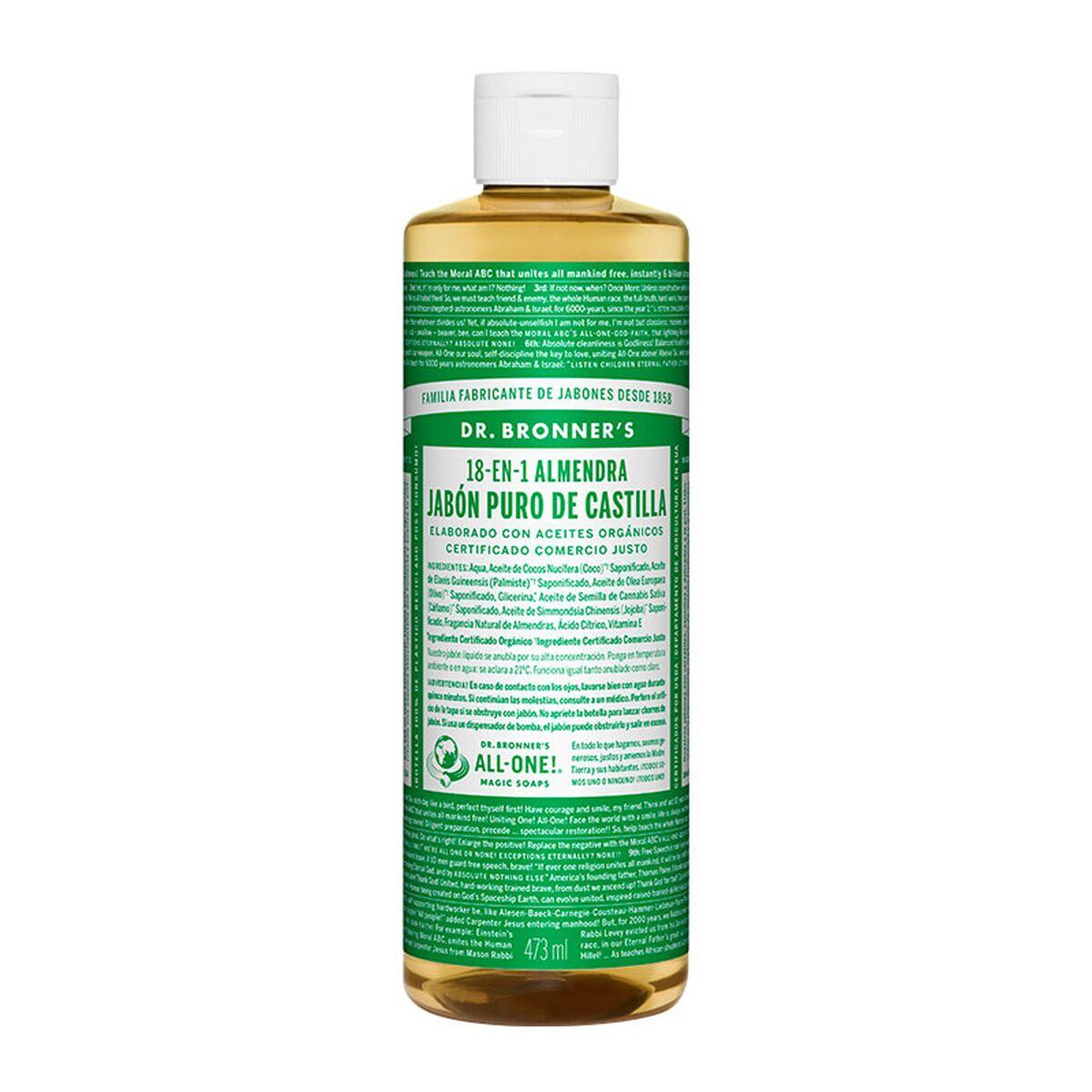 Jabón Líquido Dr Bronner's 18 in 1 Almendra 475 ml