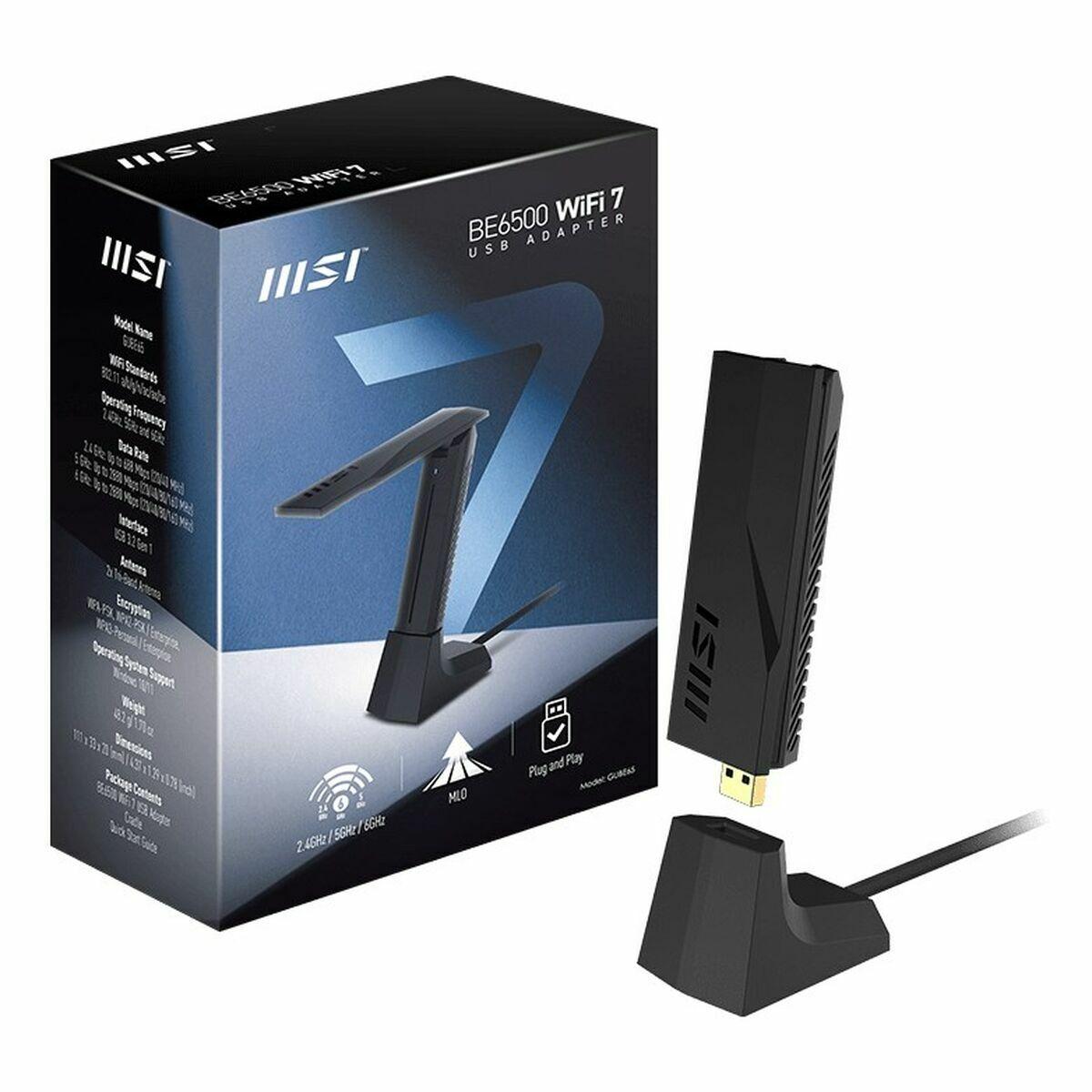 Adaptador de Red MSI GUBE65 Negro