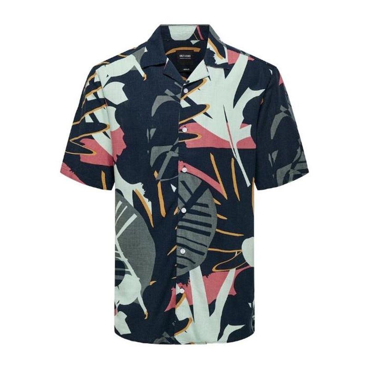 Camisa Only & Sons Onsbertil Reg Azul marino