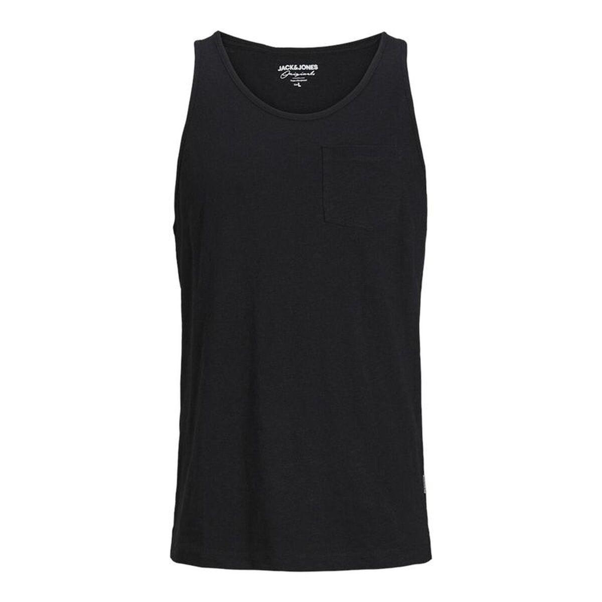 Camiseta de Tirantes Hombre Jack & Jones tampa Slub Negro