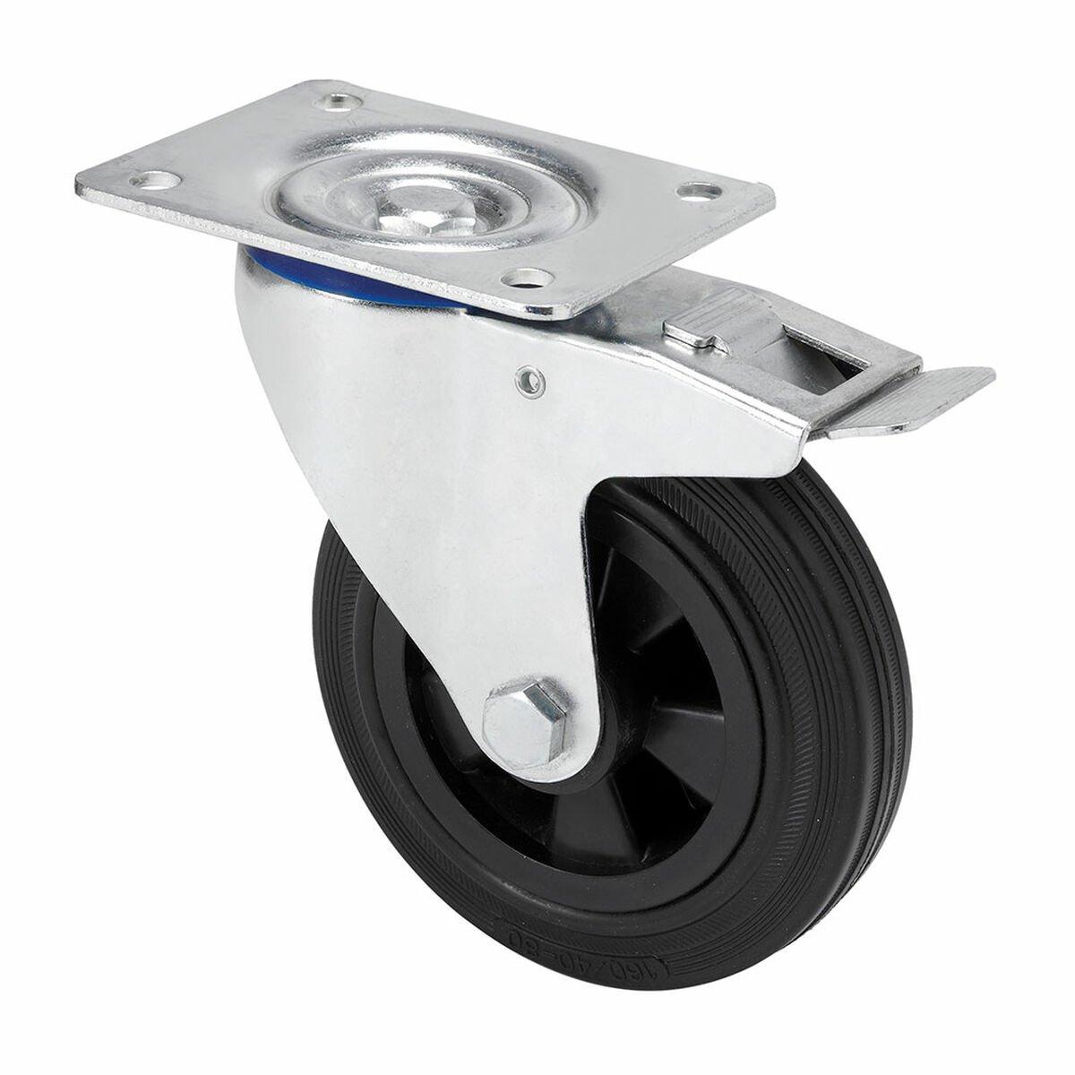 Rueda Ruedas Alex Negro Goma Poliamix Ø 12,5 cm 110 kg giratoria