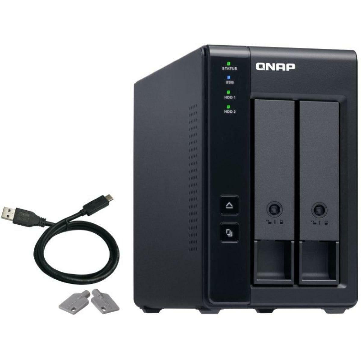 Almacenamiento en Red NAS Qnap TR-002 Negro