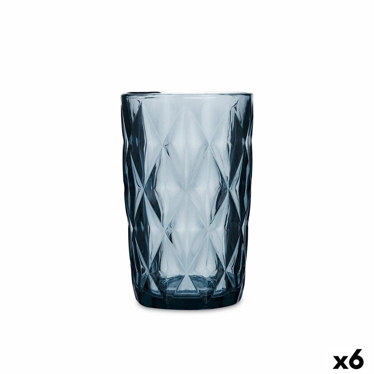 Vaso Quid Maia Azul Vidrio 400 ml (6 Unidades)