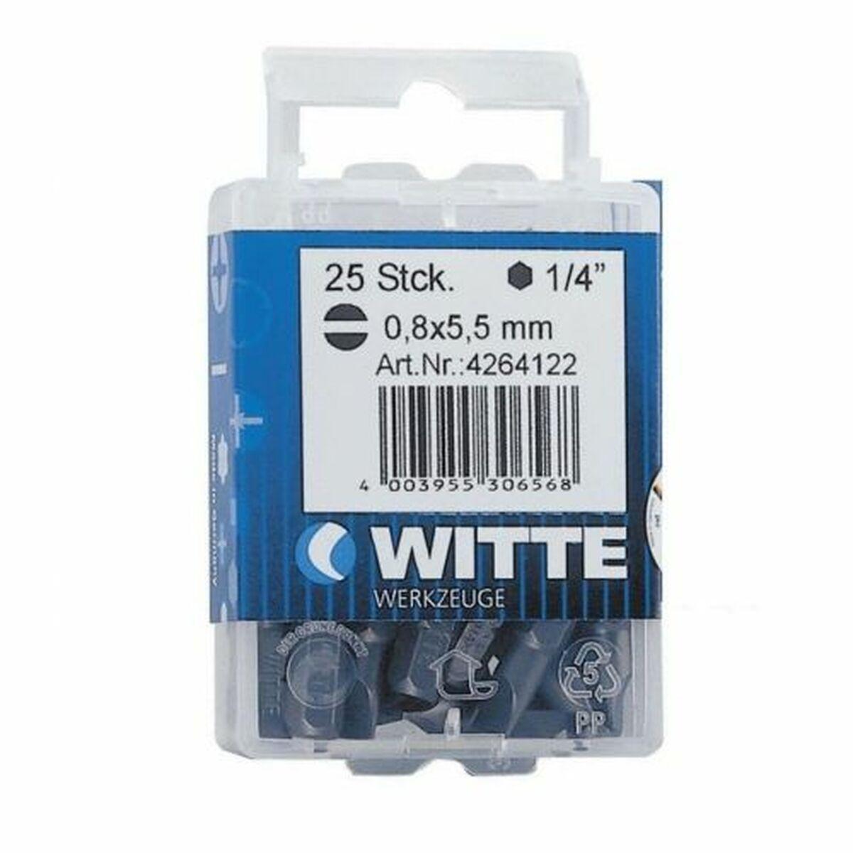 Juego de puntas WITTE Plana 25 Unidades 25 Piezas