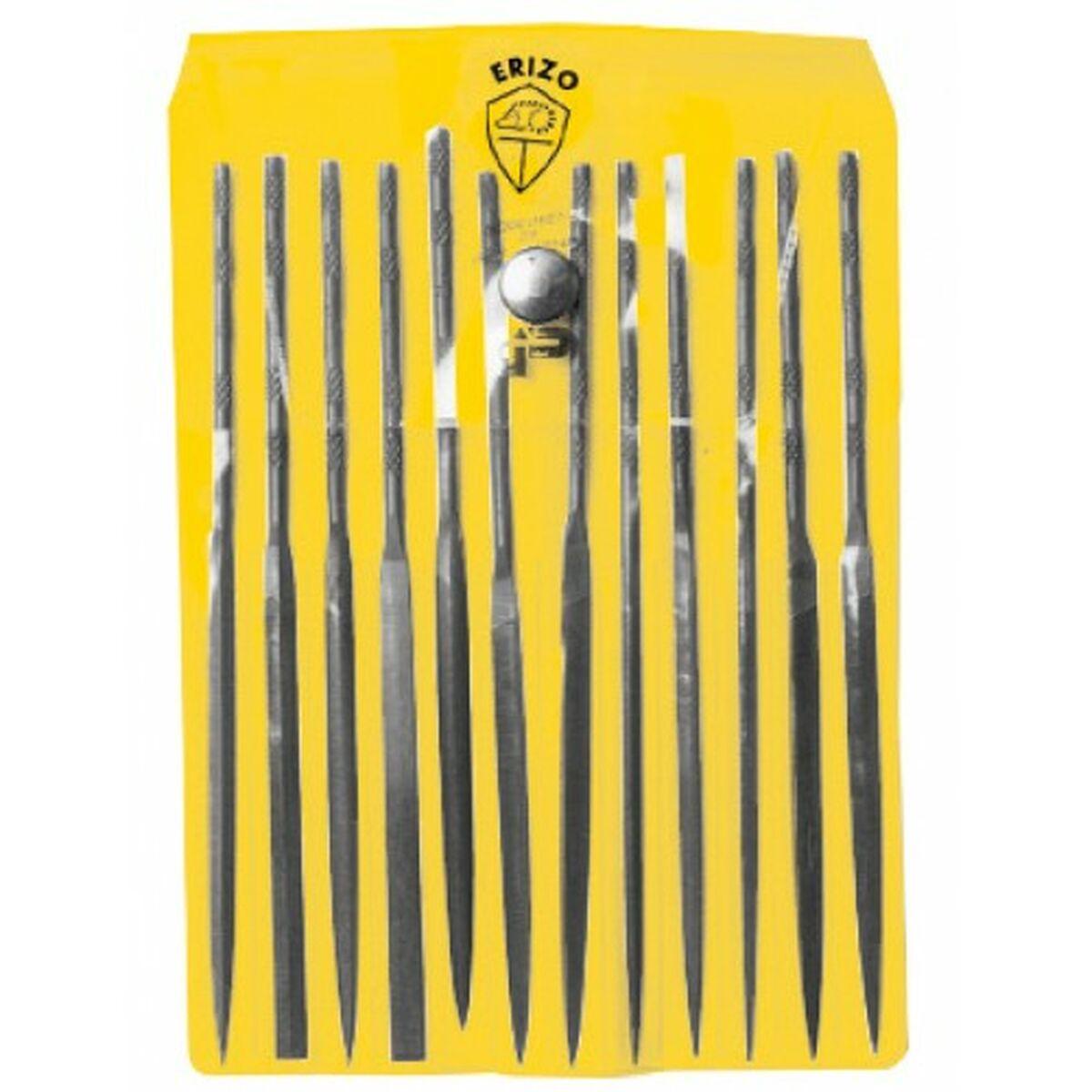 Juego de Limas ERIZO Entrefina Miniatura Plana Triangular Redonda Cuadrada Lima de aguja 12 Piezas