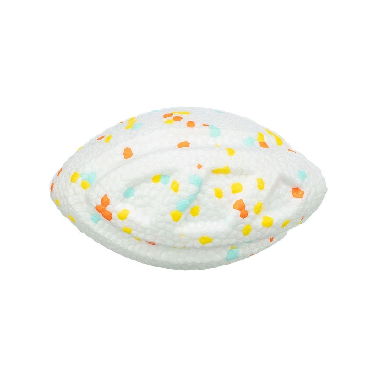 Pelota para Mascotas Trixie Light & Strong Rugby Blanco Multicolor Espuma