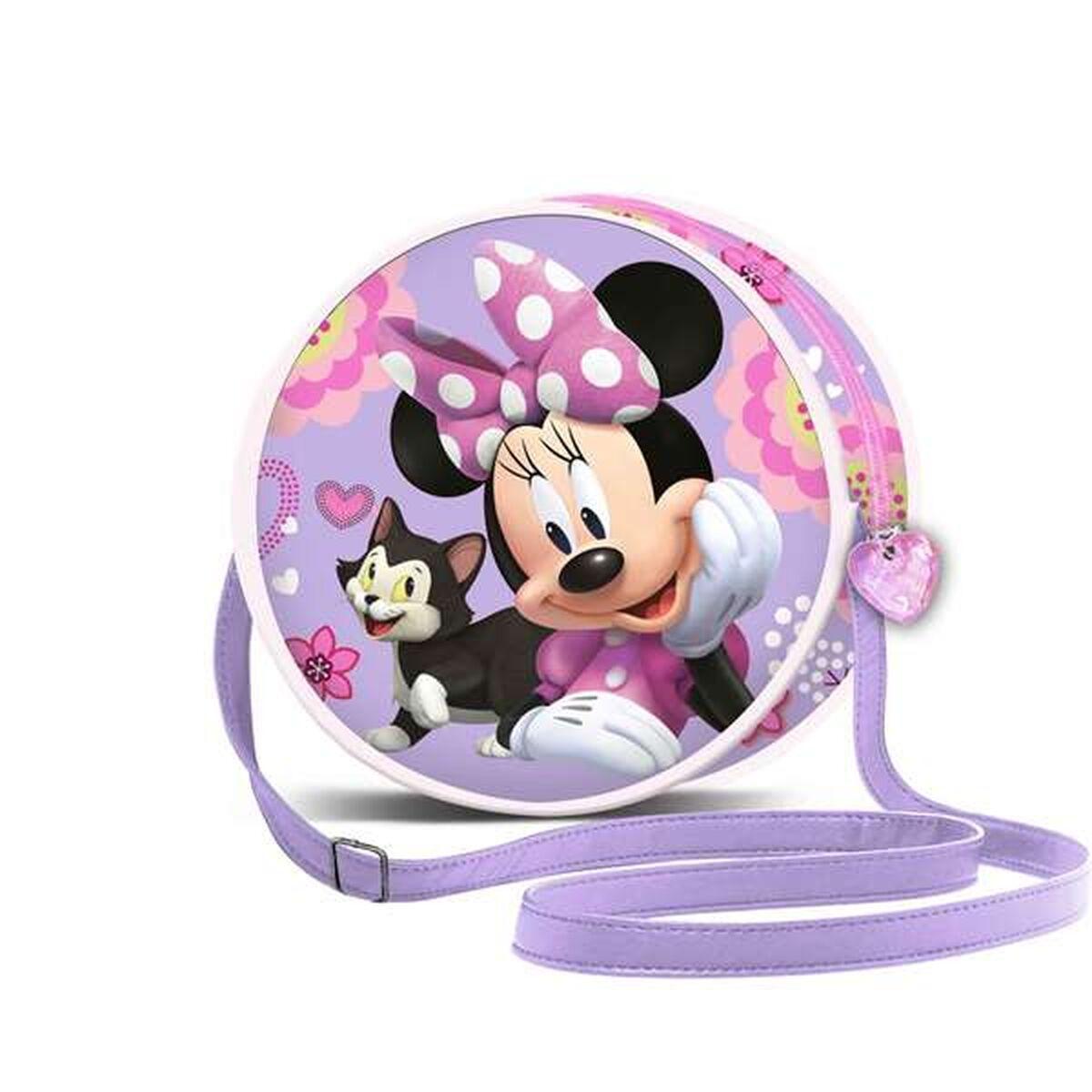 Bolso Bandolera Minnie Mouse Lila 18,5 x 18,5 x 7 cm
