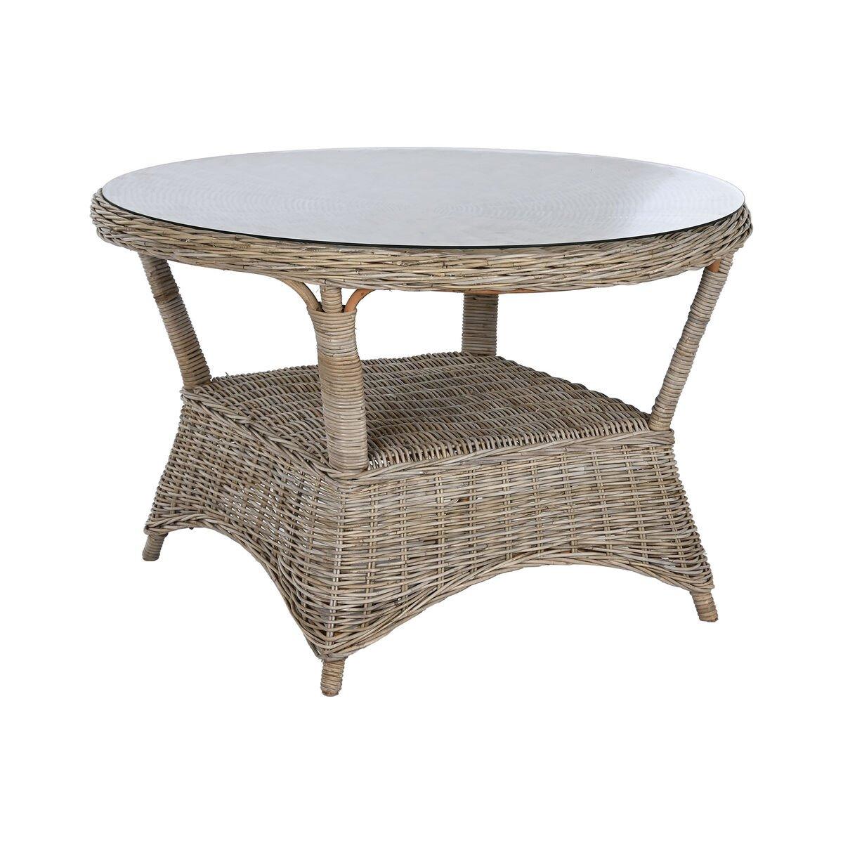 Mesa de Comedor Home ESPRIT Ratán 120 x 120 x 82 cm