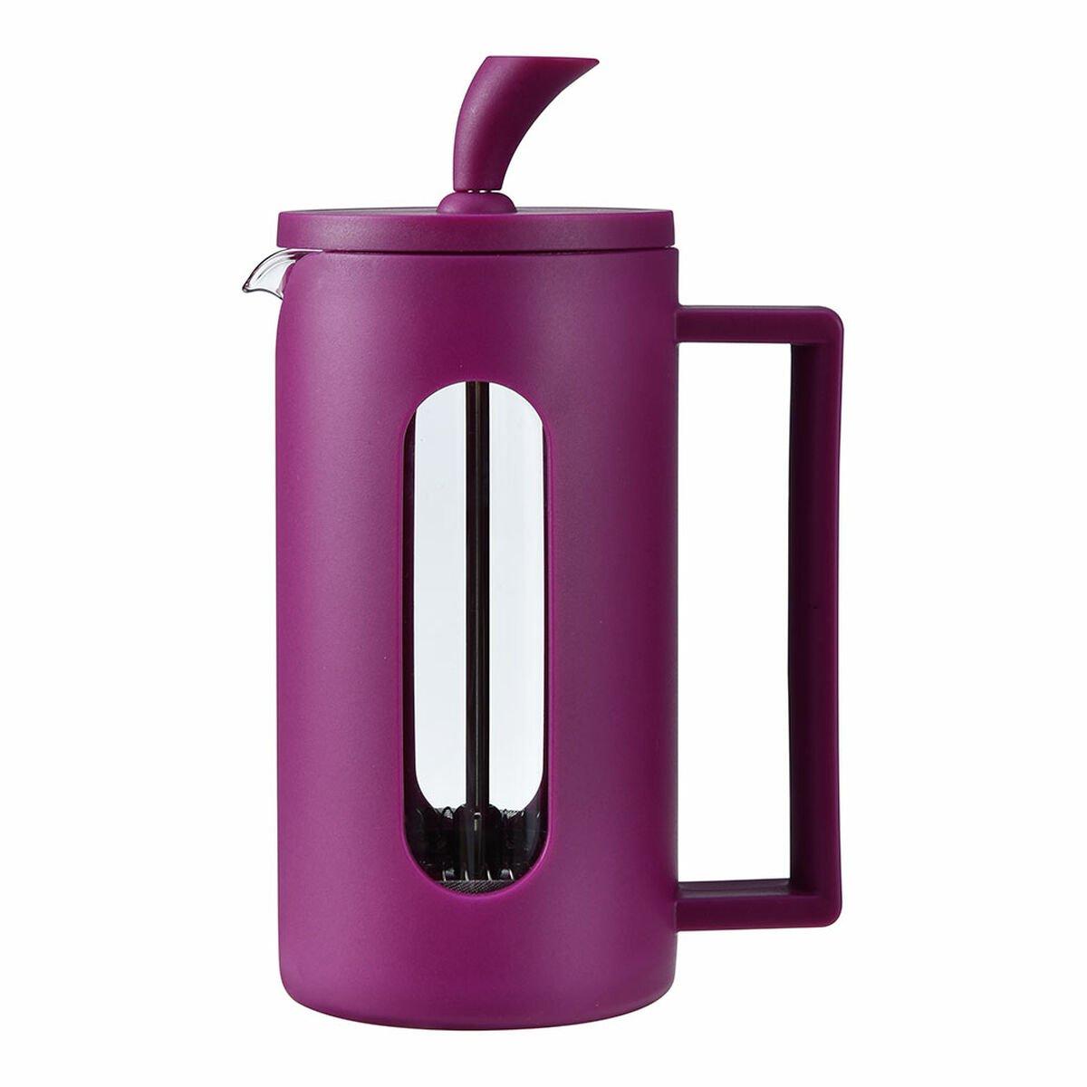 Tetera Oroley Berenjena Acero Inoxidable Vidrio de Borosilicato 350 ml