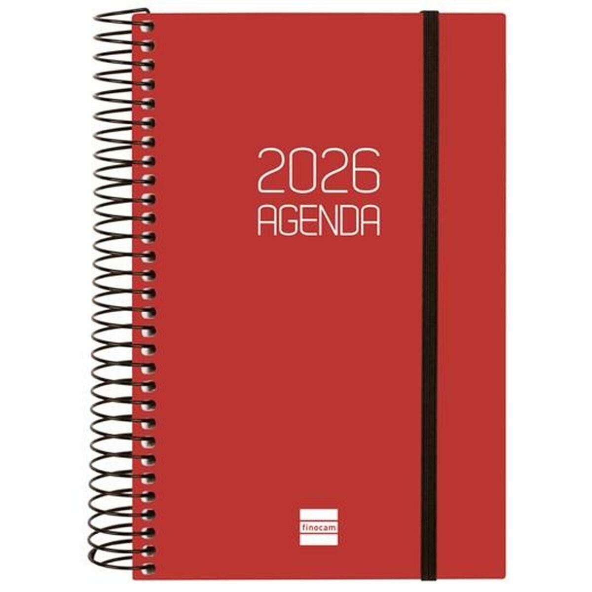 Agenda Finocam OPAQUE Burdeos 11,7 x 18,1 cm 2026