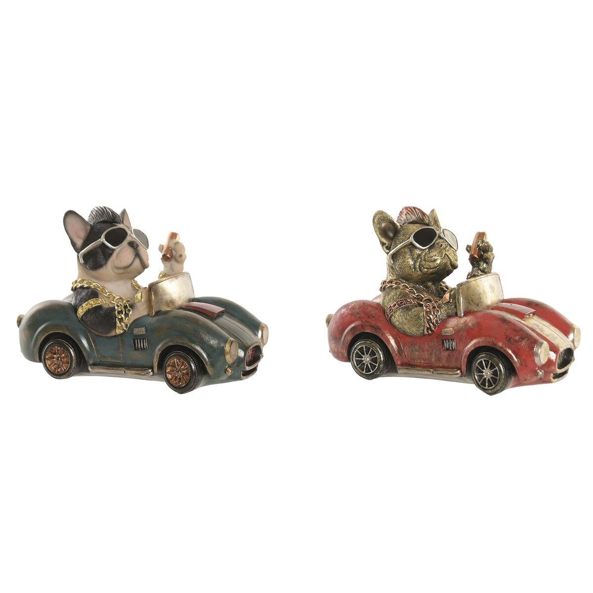 Figura Decorativa Home ESPRIT Multicolor Perro Loft (2 Unidades)
