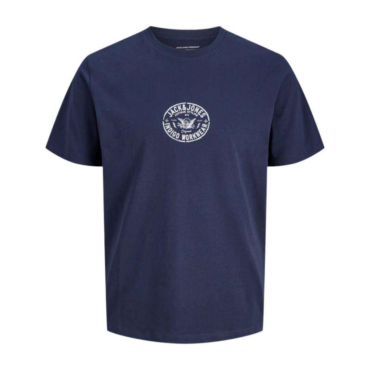 Camiseta de Manga Corta Hombre Jack & Jones JORRETRO TEE SS CREW NECK SMU 12288009 Azul marino