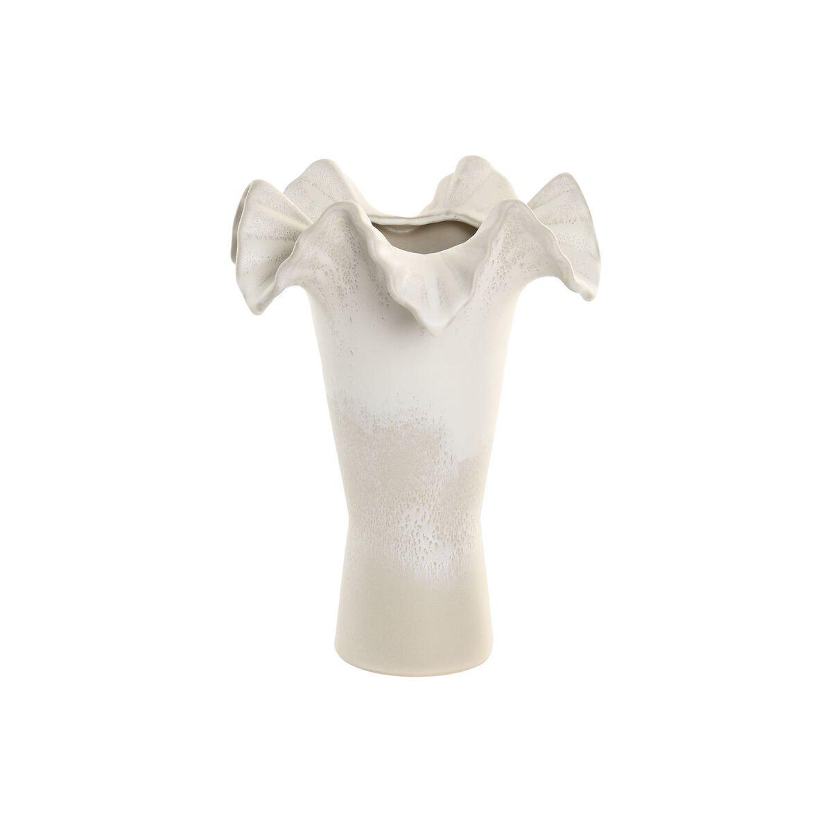 Jarrón Home ESPRIT Blanco Cerámica 26 x 26 x 33 cm