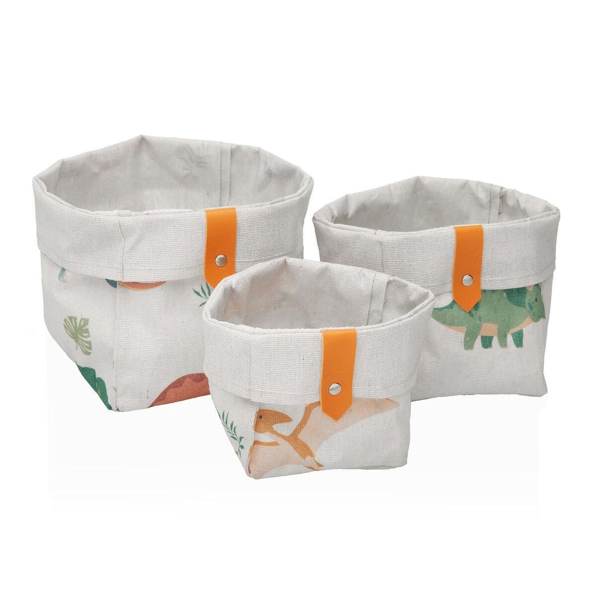 Cesta Multiusos Versa Textil 10 x 10 x 10 cm 14 x 14 x 14 cm 12 x 12 x 12 cm