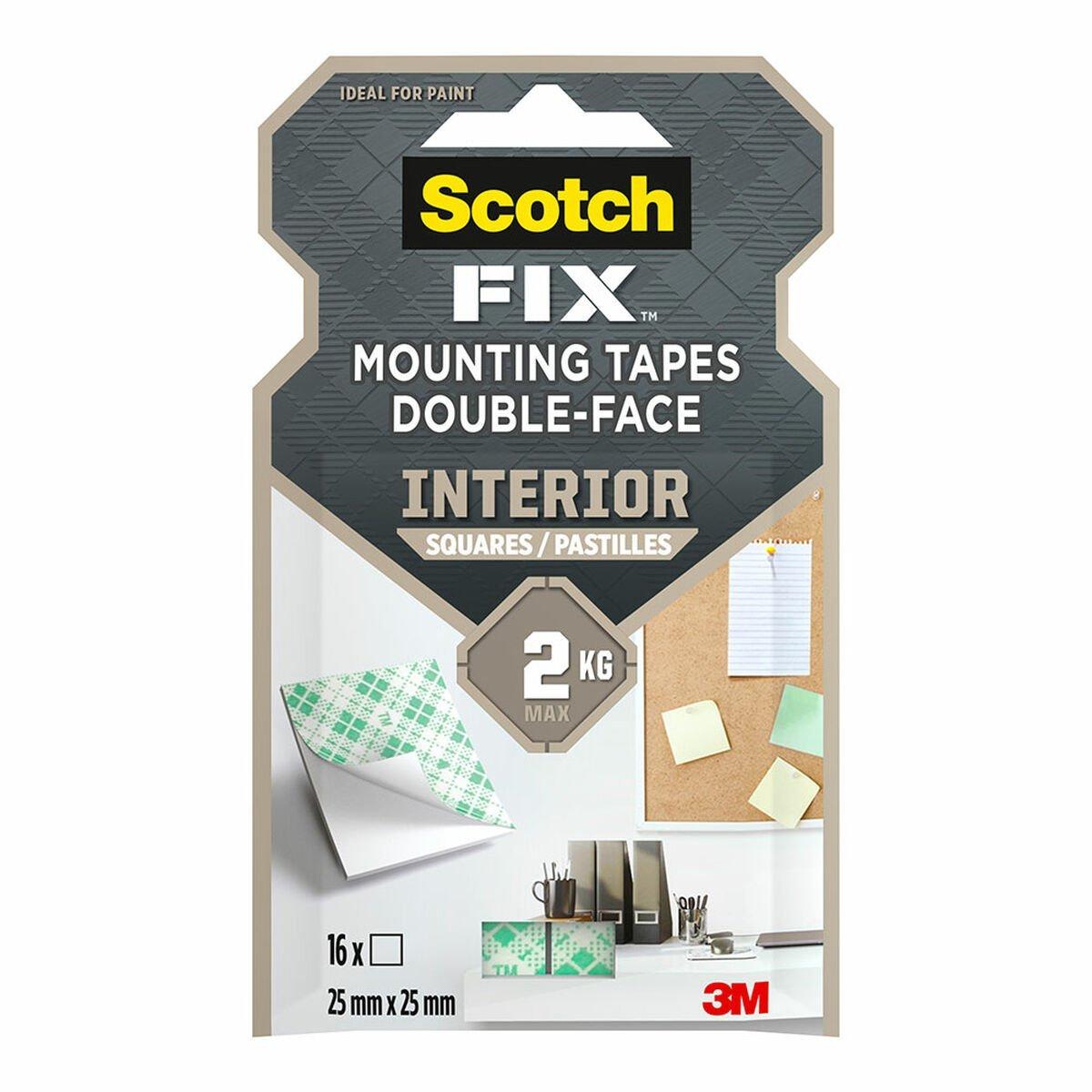 Cinta de Doble Cara Scotch 2 Kg 2,5 x 2,5 cm Blanco (16 Unidades)