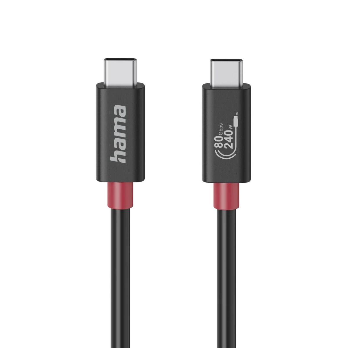 Cable USB-C Hama 00200799 Negro