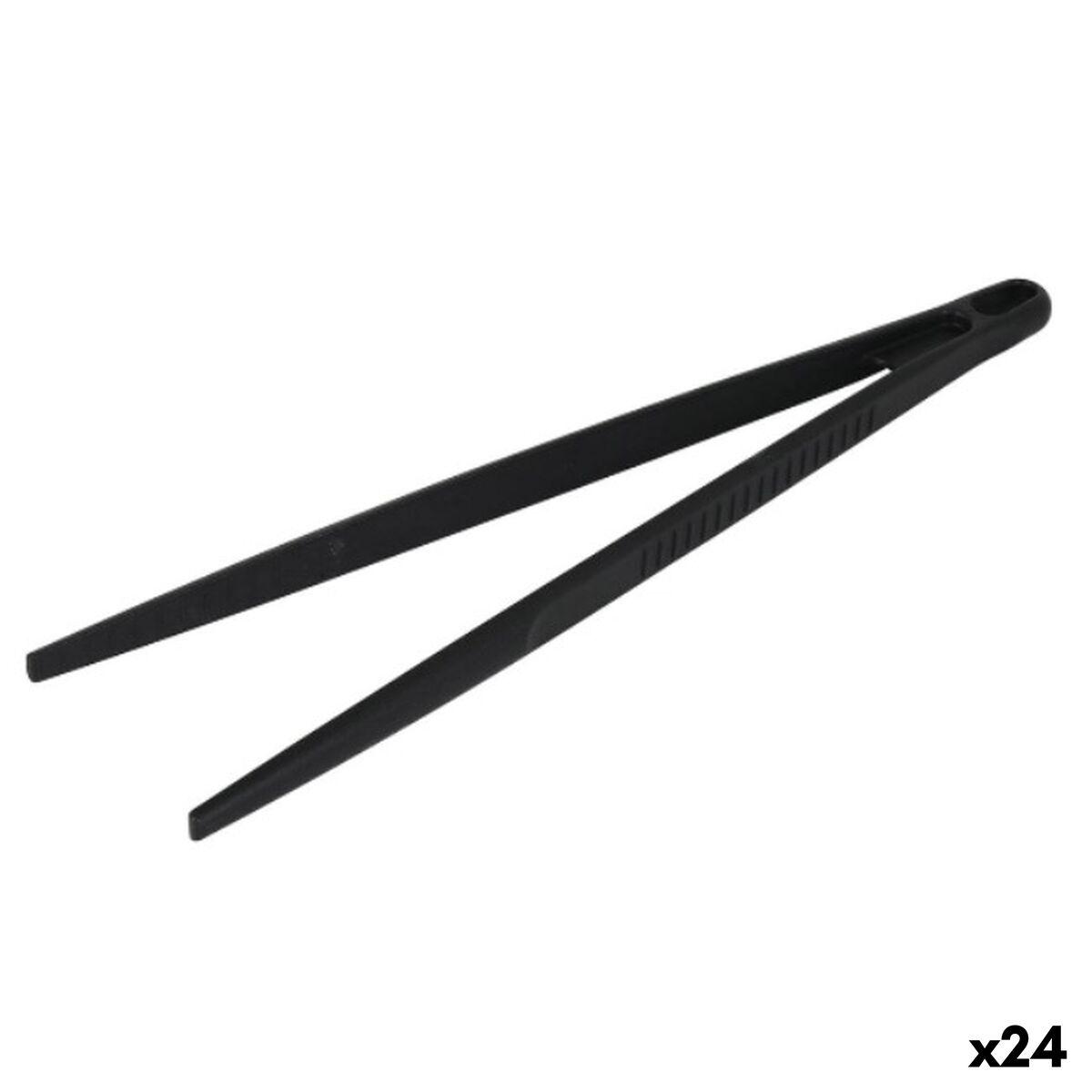 Pinzas de Cocina Quttin Quttin 28 x 8 x 1,7 cm Negro Nailon (24 Unidades)