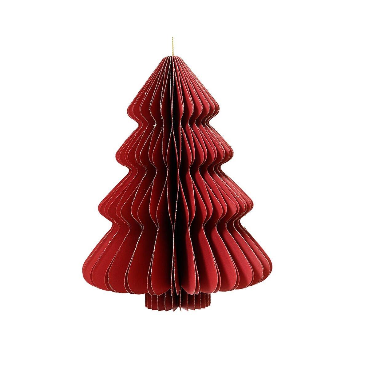 Árbol de Navidad Decoris Rojo Papel Ø 30 x 40 cm