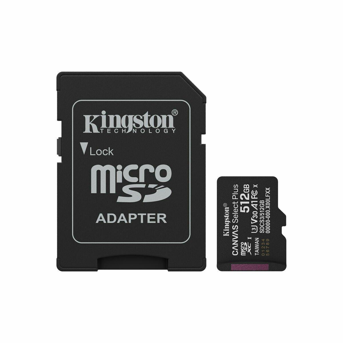Tarjeta de Memoria Micro SD con Adaptador Kingston SDCS3/512GB 512 GB