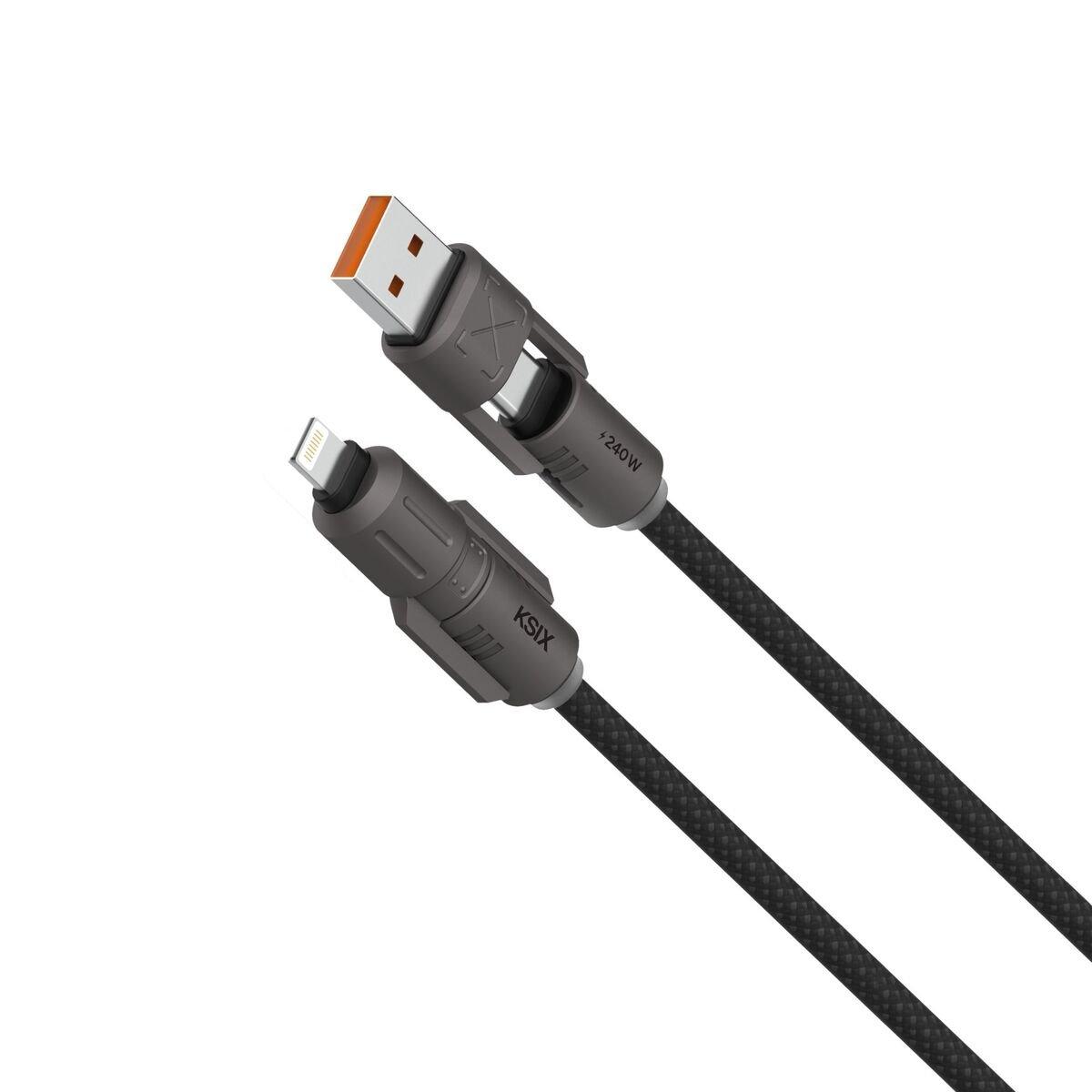 Cable USB KSIX Negro 1 m