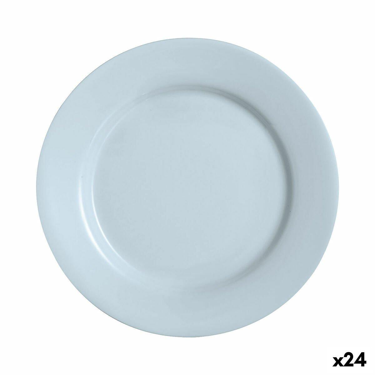 Plato Llano Luminarc Plumi Paradise Azu Azul Vidrio Ø 2,24 cm (24 Unidades)