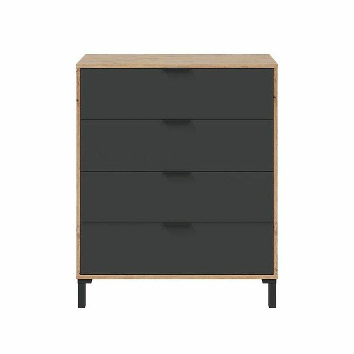 Cómoda Marrón Negro 77,5 x 40 x 93,5 cm
