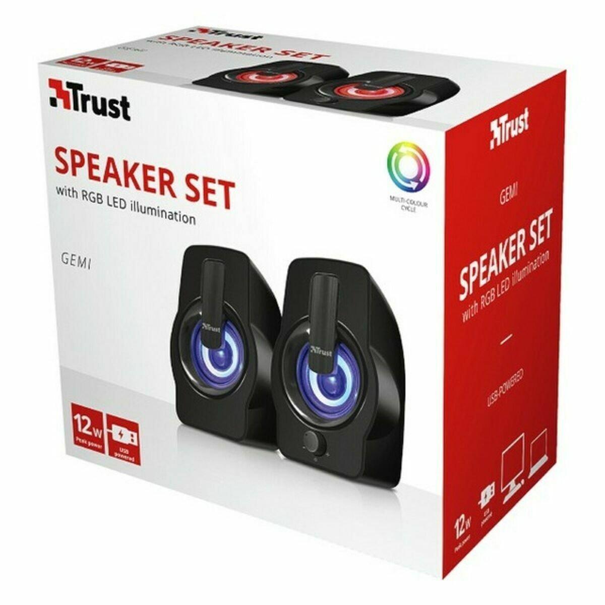Altavoces PC Trust Gemi Negro 6 W 5 W 12 W