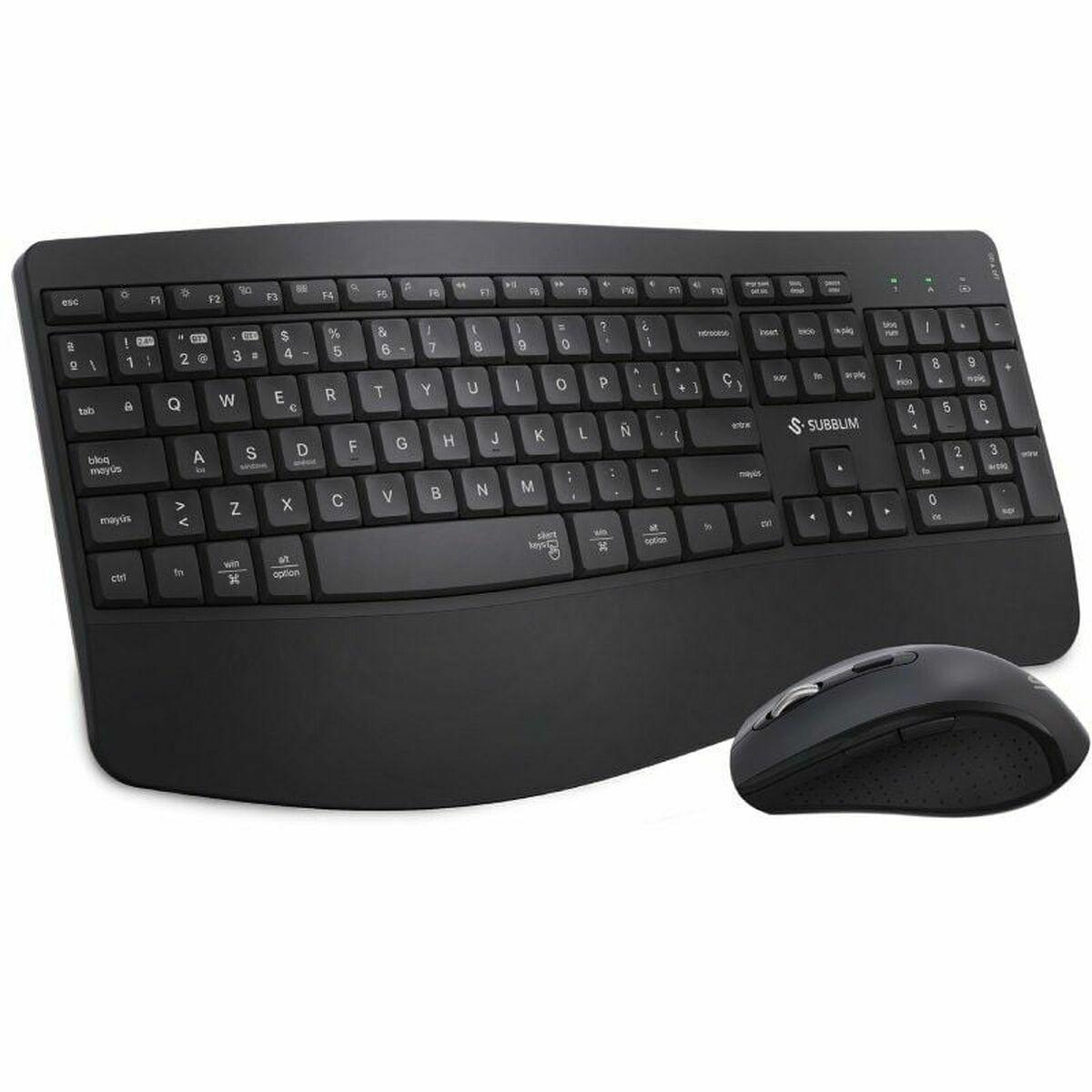 Teclado y Ratón Subblim SUBKBC-DCOPW2 Negro Español Qwerty Español QWERTY