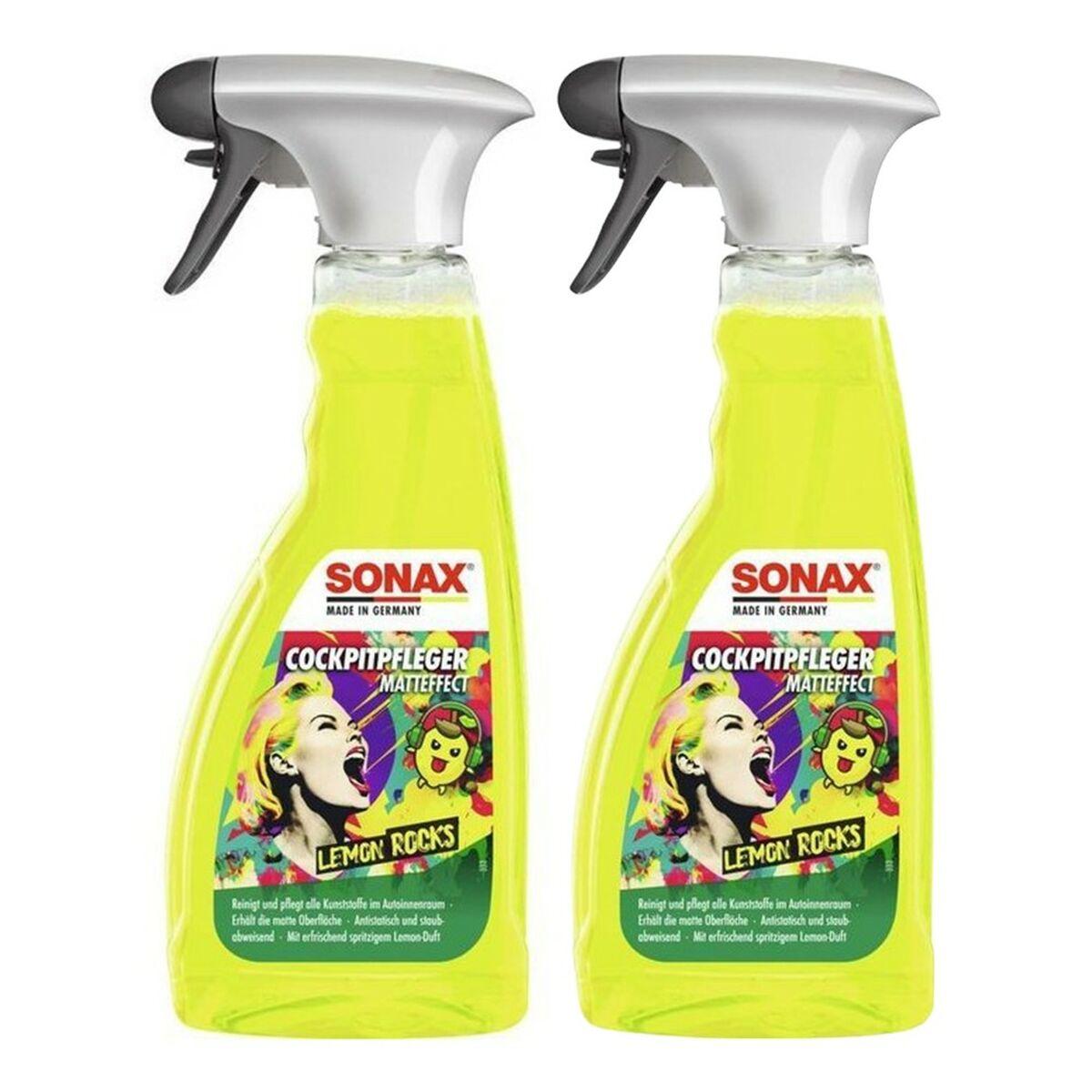 Limpia Salpicaderos Sonax LEMON ROCKS Limón Fresco 500 ml Acabado en mate (2 Unidades)
