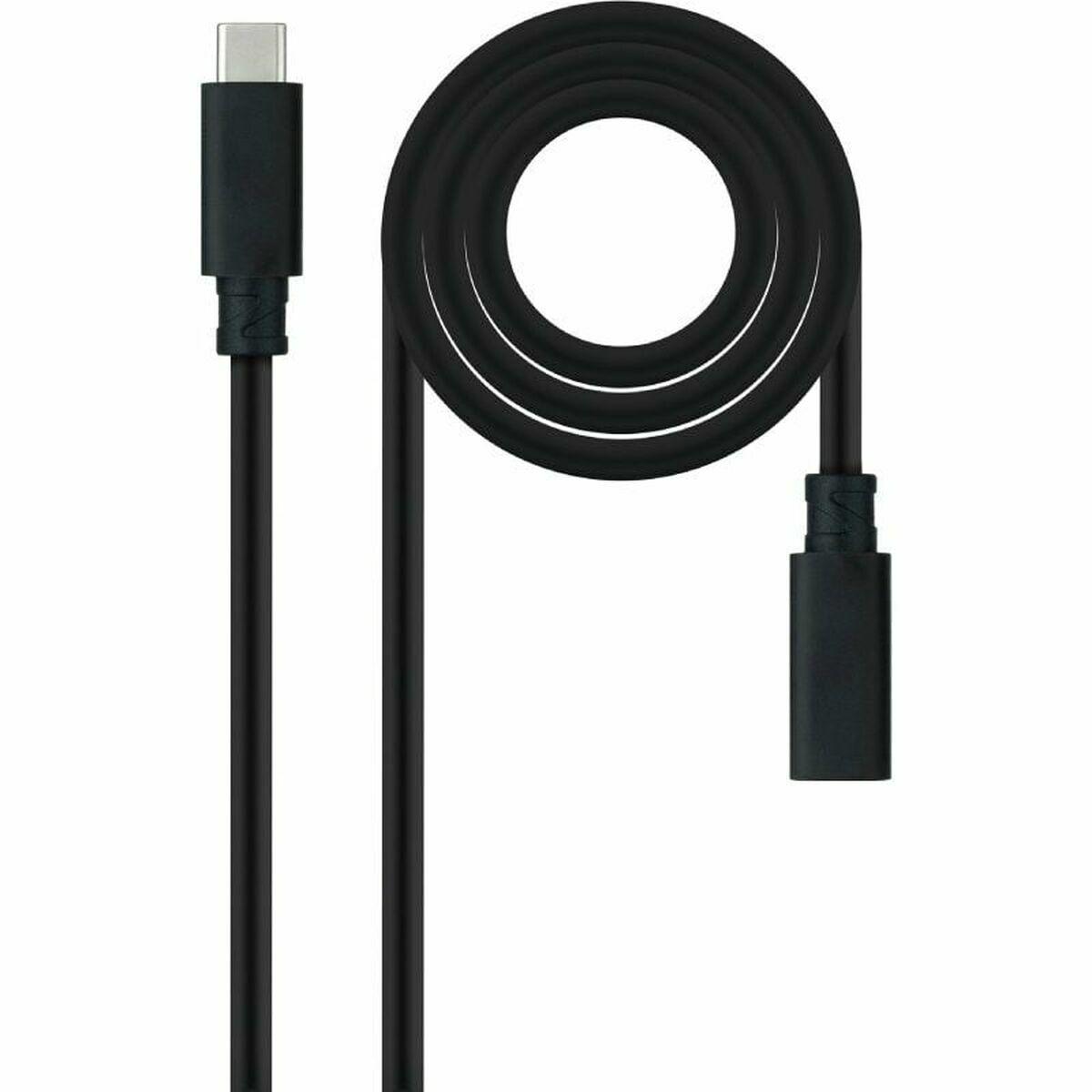Cable USB NANOCABLE USB 3.2 GEN2x2 100W C/M-H Negro