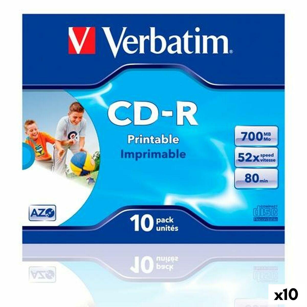 CD-R Verbatim CD-R AZO 700 MB 52x 10 Piezas (10 Unidades)