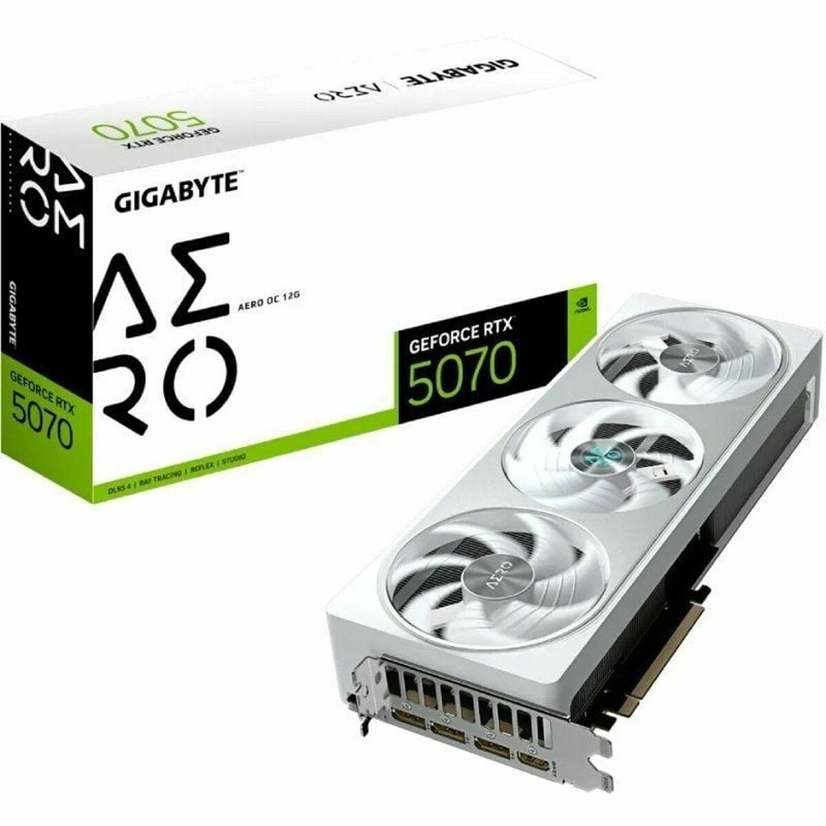 Tarjeta Gráfica Gigabyte GeForce RTX 5070 AERO OC 12G nvidia geforce rtx 5070 12 GB GDDR6 GDDR7