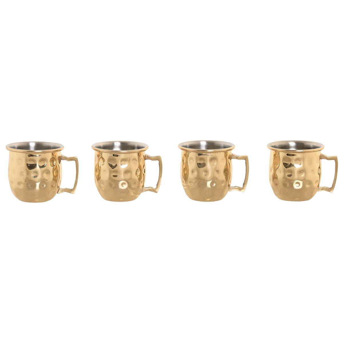 Juego de 4 Tazas Mug Home ESPRIT Dorado Loft
