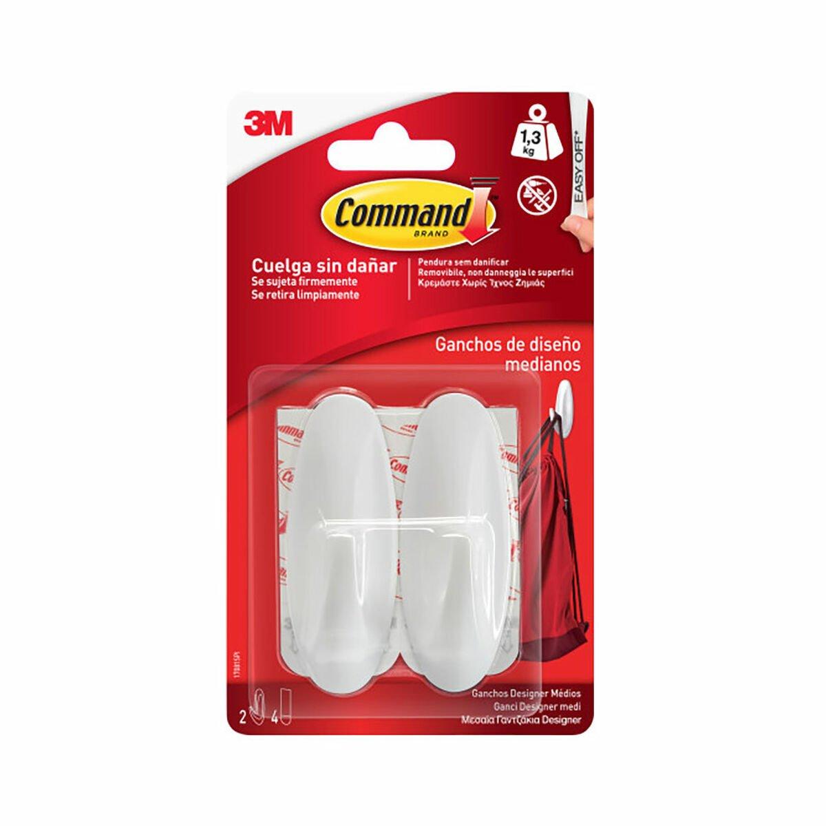 Gancho para colgar 3M 1,3 kg Blanco Metal (2 Unidades)