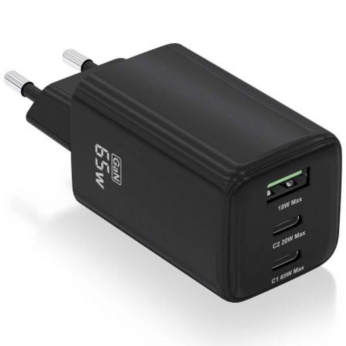 Cargador de Pared Aisens ASCH-65W3P042-BK Negro Multicolor 65 W
