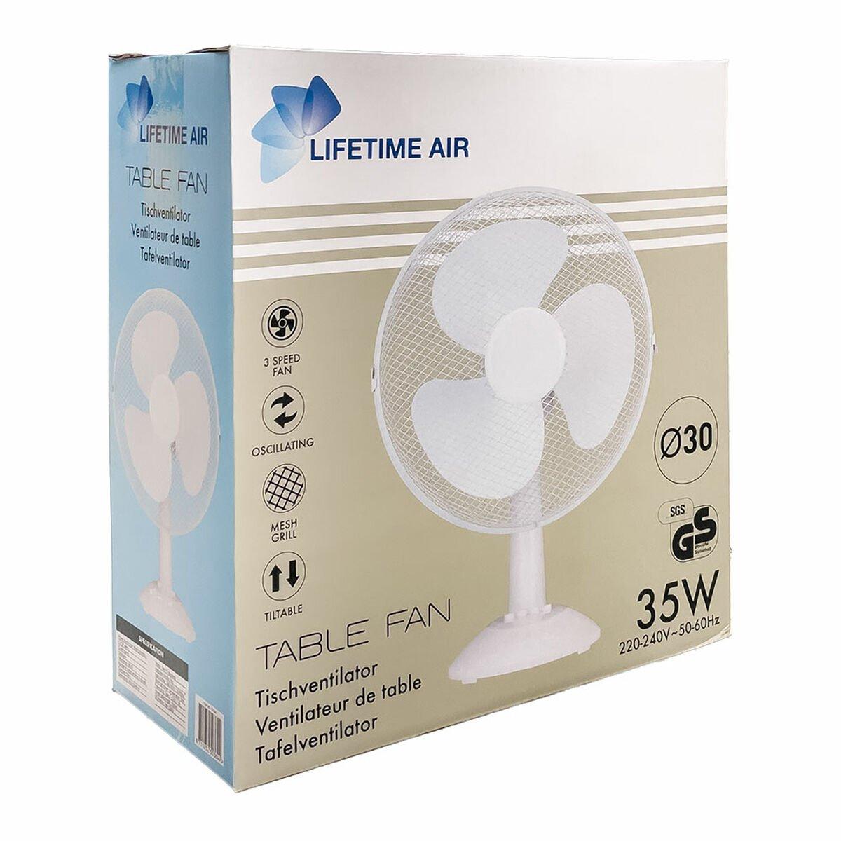 Ventilador de Sobremesa Lifetime Blanco 35 W 34 x 23,5 x 46 cm