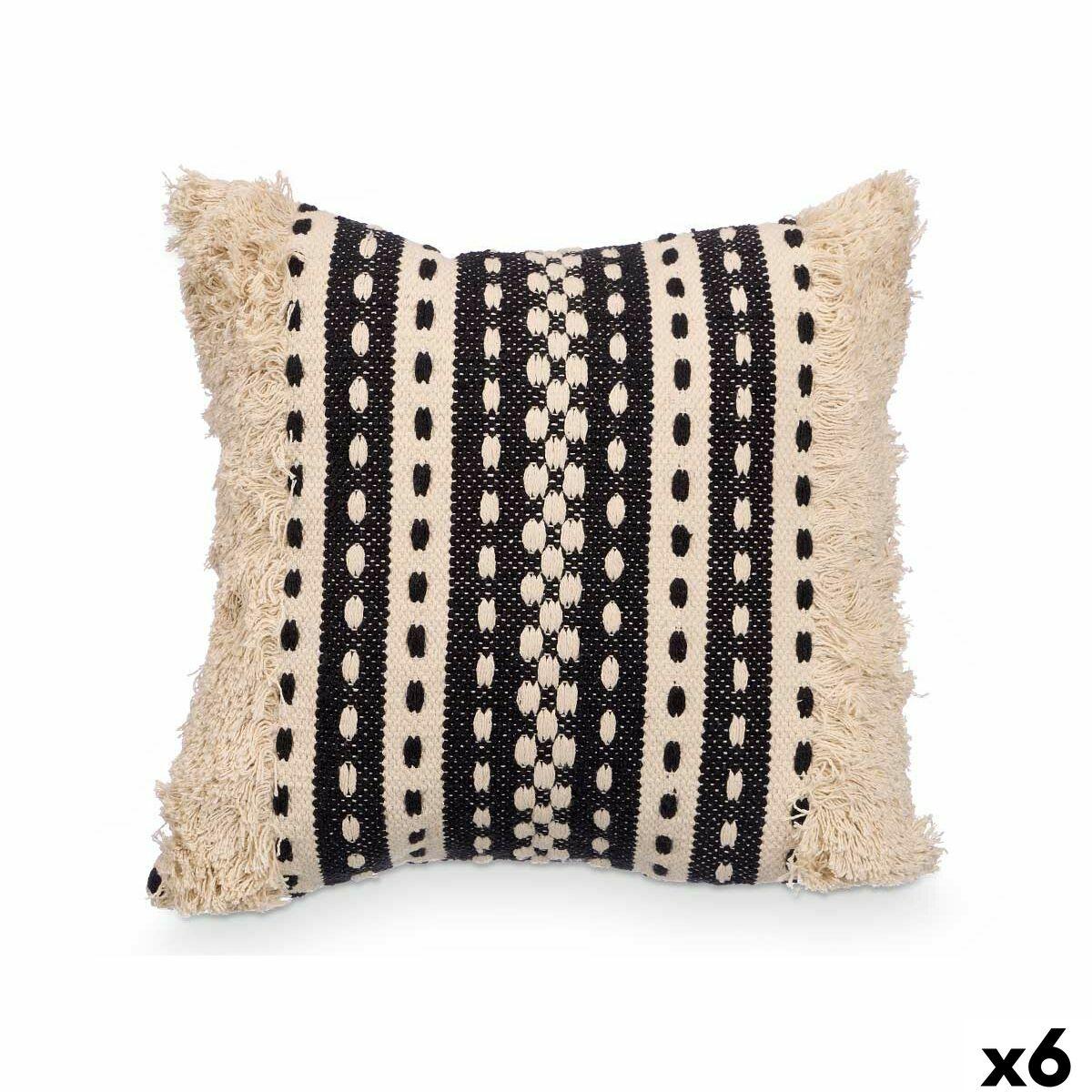 Cojín Gift Decor Negro Beige 45 x 15 x 45 cm (6 Unidades)