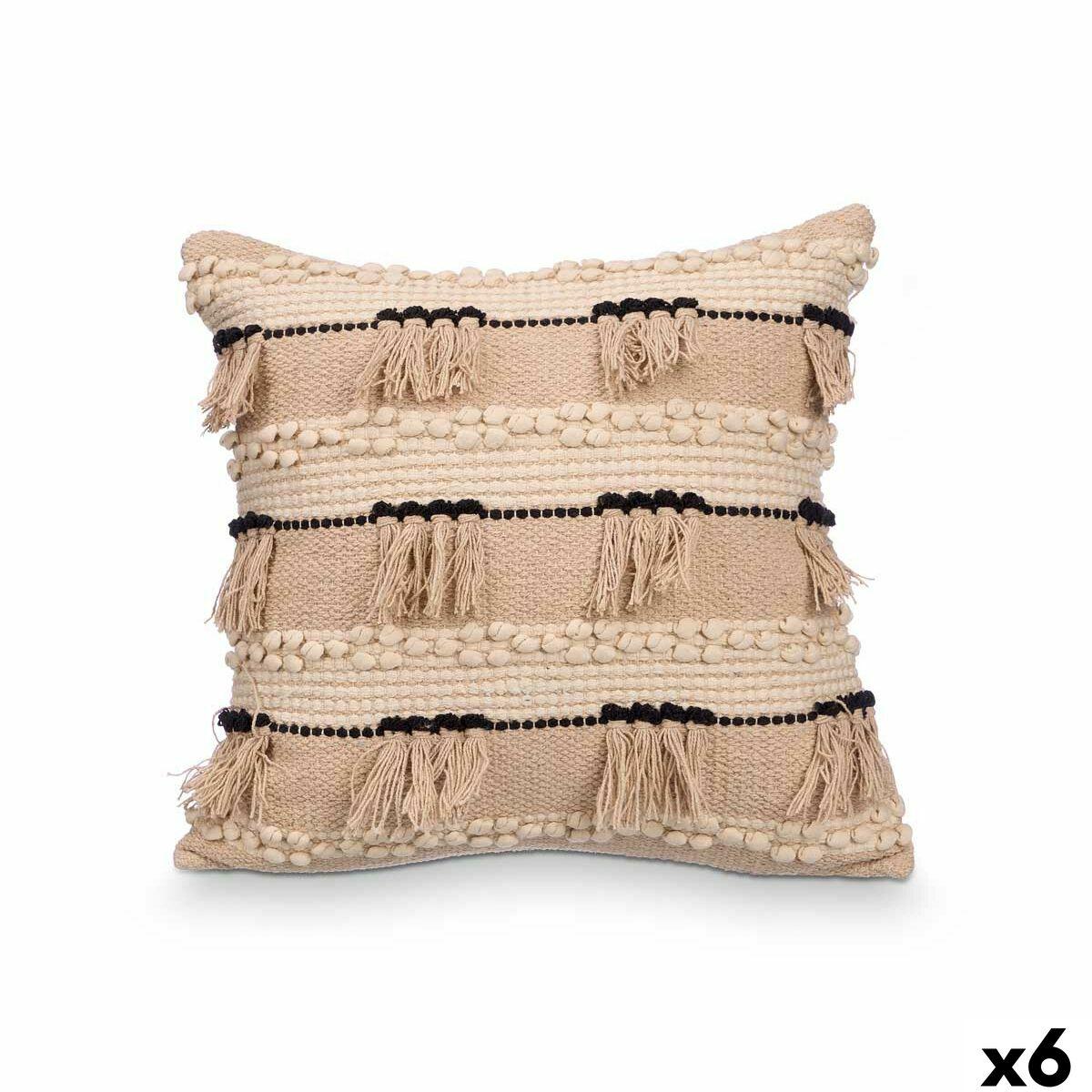 Cojín Gift Decor Negro Natural 45 x 15 x 45 cm (6 Unidades)